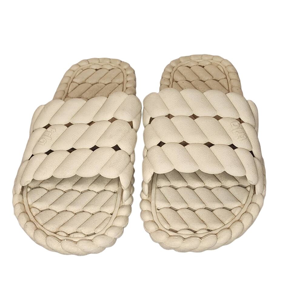 Triq Women's Size 8.5 house slides | rubber braid look sandals